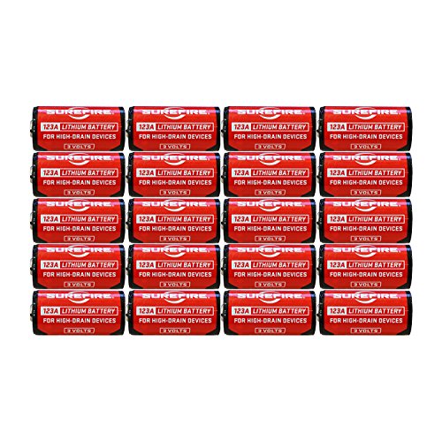 SureFire SF12-BB 123A CR123 3-Volt Lithium Batteries - 20 Pack