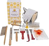 Honey Lake 10 Frame Bee Hive Starter Kit and Beekeeping Supplies, Beeswax Coated Bee Hives Boxes Starter Kit with Beehive Tool Kit Includes Bee Smoker Beekeeper Hat