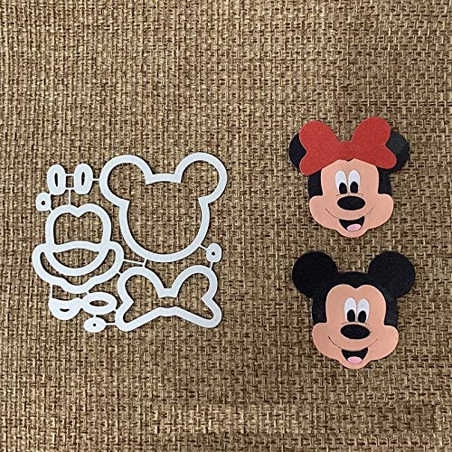 Nichibostru - Crafts Metal Cutting - Mickey Mouse Head Die Cut for Paper Craft Decoration Stencil Stamp Scrapbooking Photo Album Paper Card Decor New