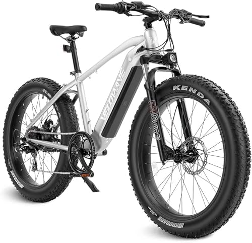 VELOWAVE Ranger Electric Bike for Adults Peak 1200W BAFANG Motor 48V 15Ah Removable LG Cells Battery E Bike 26'' Fat Tire Mountain Ebike 28MPH E-Bike Shimano 7-Speed (Step-Over)