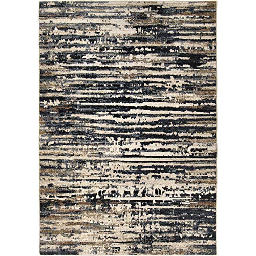Orian Rugs Adagio Tree Tracks - 5'3" x 7'6" Rectangle in Gray, Contemporary Style Indoor Home Decor, Abstract Pattern, Plush Area Rug