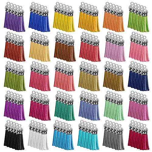 Cridoz 300pcs Tassels for Jewelry Making, Keychain Charms Bulk for Crafts, Resin Keychains, Acrylic Blanks, Bangles Bracelets, Earrings and Jewelry Making