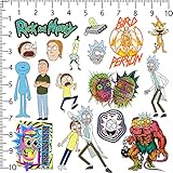 Rick and Morty Sticker Pack Die Cut Vinyl Large Deluxe Stickers Variety Pack - Laptop, Water Bottle, Scrapbooking, Tablet, Skateboard, Indoor/Outdoor - Set of 50