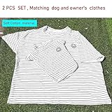 ANIAC 2 PCS Dog and Owner Matching Clothes,Cotton Dog T-Shirt and Men/Women Shirt,Striped Puppy Clothes for Small Dog,Cat Shirt,Pet and Owner Matching Outfit (Pet and Owner, Large)