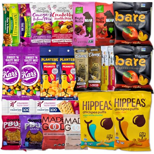 Healthy Smart Snack Box – 24-Count Premium Variety Pack | Better-for-You Snacks for Work, School, Travel, & Gifting