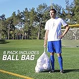 GoSports Premier Soccer Ball with Premium Pump - Available as Single Balls or 6 Packs - Choose Your Size