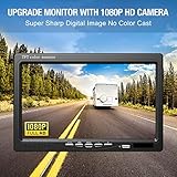 DVKNM Upgrade Dual Backup Camera Monitor Kit 7" HD 1080P Monitor IP69 Waterproof Rearview Reversing Rear View Camera for Truck Trailer Semi-Trailer Box Truck RV Pickup Truck Easy Installation (TZ102)