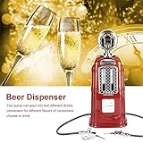 1000cc Double Guns Liquor Pump Gas Station Beer Dispenser Alcohol Liquid Soft Drink Beverage Dispenser Machine Butler Tools (Red)