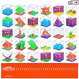 BONNYCO Brain Teaser Puzzles Cubes Kids Party Favors Pack 30 Pinata Goodie Bags Stuffers for Kids 3-5 4-8, Return Gifts for Birthday Party | Mini Puzzle Games, Classroom Prizes | Rewards Stocking