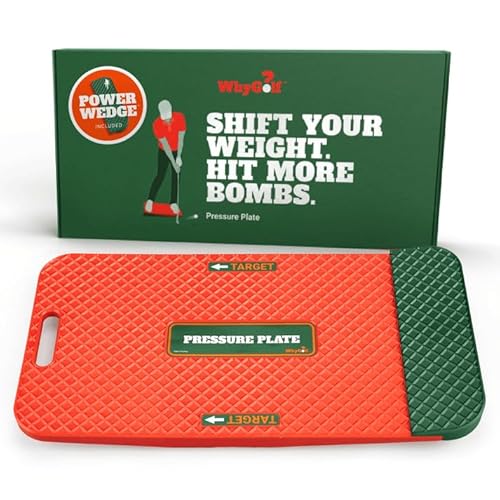 WHYGOLF Pressure Plate with Power Wedge for Increased Power and Accuracy, Weight Shift Balance Board, Golf Teaching & Training Aid for Club Practice Equipment