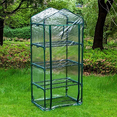 Greenhouse for Tomato Film, wintering Tent for Plants, Multi-Purpose Green Houses with roll-up Door, Space-Saving, Cold Frame, Vegetables, Flowers, Fruit, Garden