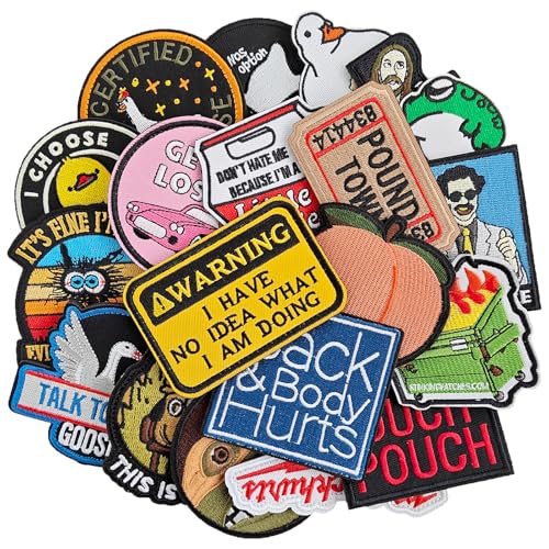 Funny Tactical Morale Patches Pack, Embroidered Hook&Loop Patches Set for Caps, Bags, Backpacks, Uniform, Vest and Tactical Gears, Style 2