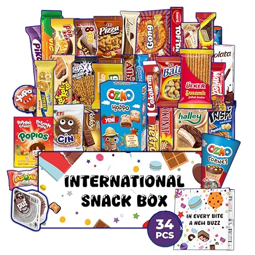 International Snack Box | Universal Yums | 34+ Snacks From Around The World | Foreign Snacks Offering Unique Experience for Adults and Kids