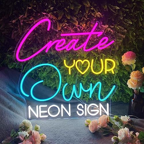 Custom Neon Signs for Wall Decor, CUSTOMNEON Personalized Neon Signs Customizable for Wedding Birthday Prom Party, Custom Neon Lights for Bedroom Bar Studio Beauty Salon Business Shop