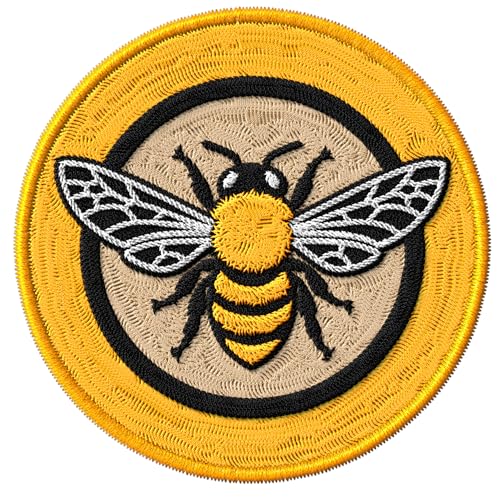 Bee Patch for Clothes – Embroidered Iron on Patch for Backpack Jacket - Fabric Patches for Clothes Souvenirs & Gifts for Animal Lovers ID45095