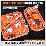 HORUSDY 3PC Large Non-Slip Flexible Tool Tray | Tool Organizer | Tool Storage | Tool Holder | Tool Mats | No Magnets | Grip Mat Tool Mat | of Christmas Day Tools Gift for Men