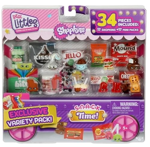 Shopkins Collector's Pack | 17 Real Littles Mini Plus 17 Real Branded Mini Packs (34 Total Pieces). Style May Vary