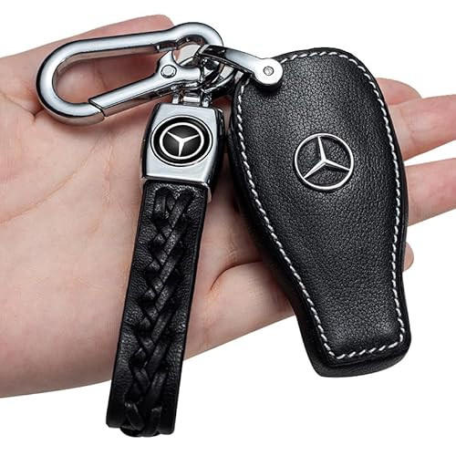 Yongxingjin Key Fob Cover Repalcement for Mercedes Benz A C E S Class Series,GLK CLA GLA GLC GLE CLS SLK Series Leather Key Case fob Holder key shell Remote Protection