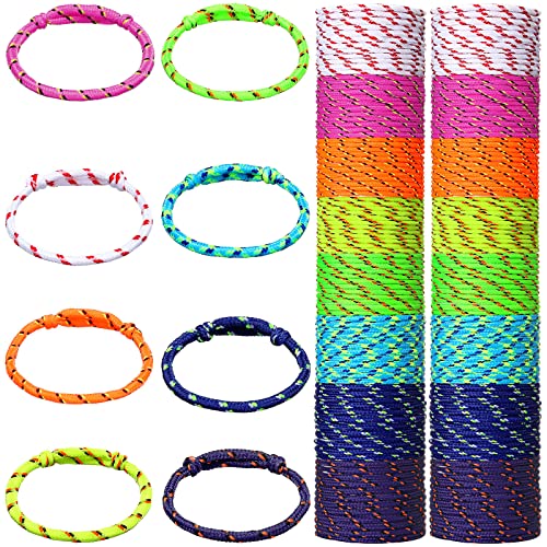 Remerry 168 Pcs Friendship Bracelets Rope in 8 Assorted Colors Adjustable Bracelets for Kids Neon Woven Rope for Girls and Boys Goody Bag Stuffers Party Favors(Neon Colors)