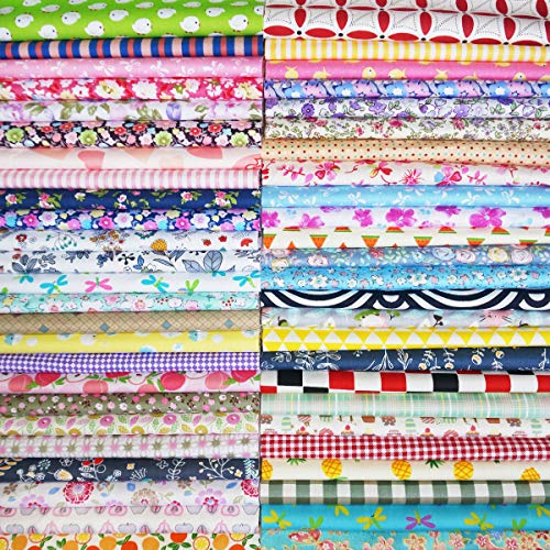 Precut Fabric Squares Misscrafts 200 PCS 6 x 6 inches Cotton Fabric Bundle Quilting Charm Pack for Quilting Sewing Craft Patchwork