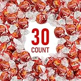 Kandy Korner LindtLindor Milk Chocolate Truffles, Heart Gift Box – Individually Wrapped Gourmet Chocolate Candy, 30 Count