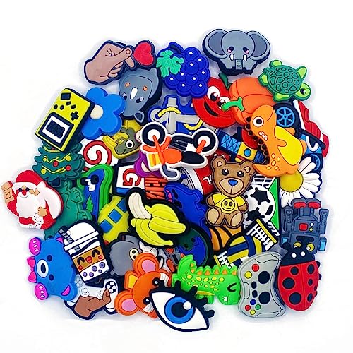 50PCS Anime Croc Charms, Cool Corc Charms Random Shoe Charms Shoes Decoration for Boys, Kids Party Gifts