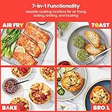 Chefman Air Fryer Toaster Oven Combo, 7-In-1 Convection Oven Countertop 20 Qt Oven Air fryer, Cook a 10 Inch Pizza, Air Fry 2 lb. of Chicken Wings, Toast, Broil, Auto Shutoff, Stainless