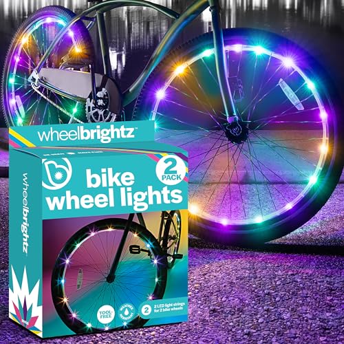 Brightz WheelBrightz 2-Pack Multicolor LED Bike Wheel Lights, Universal Fit, Water Resistant, Spoke Mount, Bicycle Wheel Lights