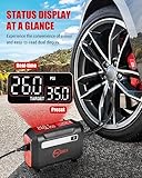 ROCGORLD R8 Tire Inflator Portable Air Compressor, DC 12V Air Compressor Portable with Large Dual Digital Screen, 3X Faster Inflation Air Pump for Car, Bike, Ball, Motor