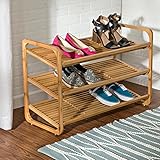 Honey-Can-Do SHO-01599 Bamboo 3-Tier Shoe Shelf