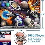 Think2Master Solar System & Space Exploration 1000 Pieces Jigsaw Puzzle for Kids 12+, Teens, Adults & Families. Great Gift for stimulating Learning About Astronomy. Size: 19” X 27”