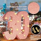 30th Birthday Decorations for Women,30th Anniversary Decorations, Rose Gold Pink Glitter 30th Birthday Party Centerpieces for Table Decorations, 30 Table Topper Decor