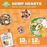 Hemp Seeds, 8oz (Pack of 2) 10g Plant Based Protein, 12g Omega 3 & 6 per Serving | Perfect for smoothies, yogurt, salad | Non-GMO, Vegan, Keto, Paleo, Gluten Free | Manitoba Harvest