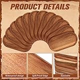 Geetery 12 Pcs Acacia Wooden Serving Trays 10 Inch Oval Wood Platter Wooden Serving Platter Oval Charcuterie Plates Board Cheese Plate Fruit Wood Tray Acacia Cheese Board for Dessert Appetizer