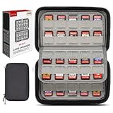 sisma 80 Switch Game Case Compatible with Nintendo Switch Games PS Vita Cartridges or SD, Hard Shell Cards Holder Organizer Home & Travel Safekeeping Storage Case Carrying Bag Black