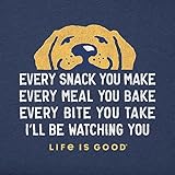 Life is Good. Men's Crusher Tee I'll Be Watching You, Darkest Blue