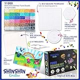 shinshin creation XL Fuse Beads kit, Melty Beads Melting Beads for Kids Crafts | Iron Beads for Kids kit - Fuse Beads pegboards, pearler Beads. Hama Beads Compatible - 11000pcs 5mm