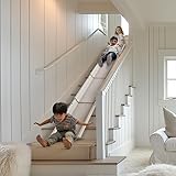 Upgraded Version 4 Pack Staircase Slide,Compatible with 90% Staircase, Stair Mounted Kids Indoor Home Staircase Slide