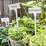 28 Pack Outdoor Plant Label, Large Waterproof Plastic Plant T-Type Tags, Durable Nursery Garden Markers, Perfect for Herbs, Flowers, Vegetable (Height 11.8'')