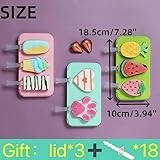 3 Pcs Popsicles Molds Bpa Free,Cute Versatile Ice Pop Silicone Popsicle Molds For Toddlers and kids.Homemade Frozen,Popsicle Maker Mold Set Easy to Unmold (3 PCS (fruit*1+love*1+ice cream*1))