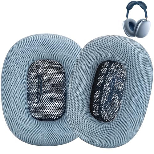 Earrock Earpads for Apple AirPods Max Earpad Replacement Sweat Proof Ear Cushions Airpods Max Ear Pad Earcups with Protein Leather, Memory Foam and Magnet Blue