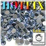 144pc Loose Superior Quality Glass DMC HOTFIX Rhinestones Round 7mm (34ss) Hotfix Rhinestones Crystal Clear