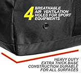 Fitdom 132L 36" Heavy Duty Extra Large Sports Gym Equipment Travel Duffel Bag W/Adjustable Shoulder & Compression Straps. Perfect for Soccer Baseball Basketball Hockey Football Team Coaches & More