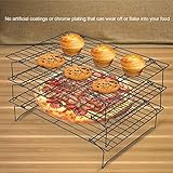 Cooling Rack, 3 Stackable Tall Cooling Racks Stainless Steel No Stick Cooking Grill Tray for Biscuit Cake Bread, Oven and Dishwasher