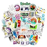 Conquest Journals Rick and Morty Sticker Bundle, 100 Unique Stickers, Officially Licensed, Waterproof, UV and Scratch Resistant