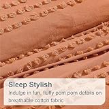 Swift Home Marilla 100% Cotton Prewashed Yarn-Dyed Dobby Clip Dot 5-Piece Bedding Comforter Set, All Season & Breathable, Oeko-TEX Certified – Brick, King