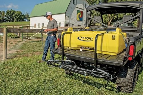 Ag Spray 65 Gallon UTV Sprayer with 12V Pump & Handgun – Heavy-Duty, Low-Profile Tank, 4.0 GPM, 45 PSI, Multi-Lid & 25 Ft Hose