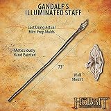 United Cutlery Illuminated Gandalf Staff - Replica from The Hobbit: The Desolation of Smaug | Wizard Staff with LED Crystal | 73” Length | Wall Mount to Display | Certificate of Authenticity