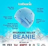 IceBeanie Migraine Relief Cap, As Seen on Shark Tank, Extended Cooling Gel Headache Relief Cap, Tension & Hangover Hat, Cold Headache Hat Mask, Head Ice Pack