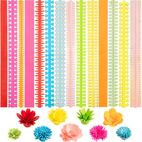 252 Pieces Paper Quilling Flower Quilling Art Strips DIY Flowers Petal Quilling Paper Strips Colorful Paper Quilling Patterns Tool for Handmade Art Crafts, 14 Types, 9 Colors